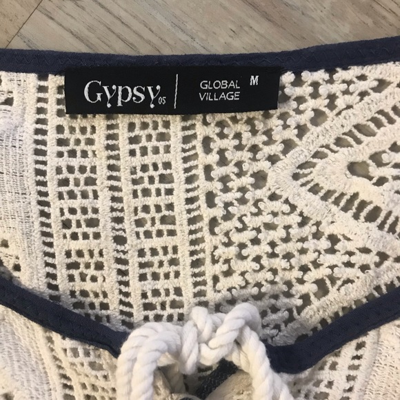 Gypsy Band striped BoHo blouse - Picture 2 of 2